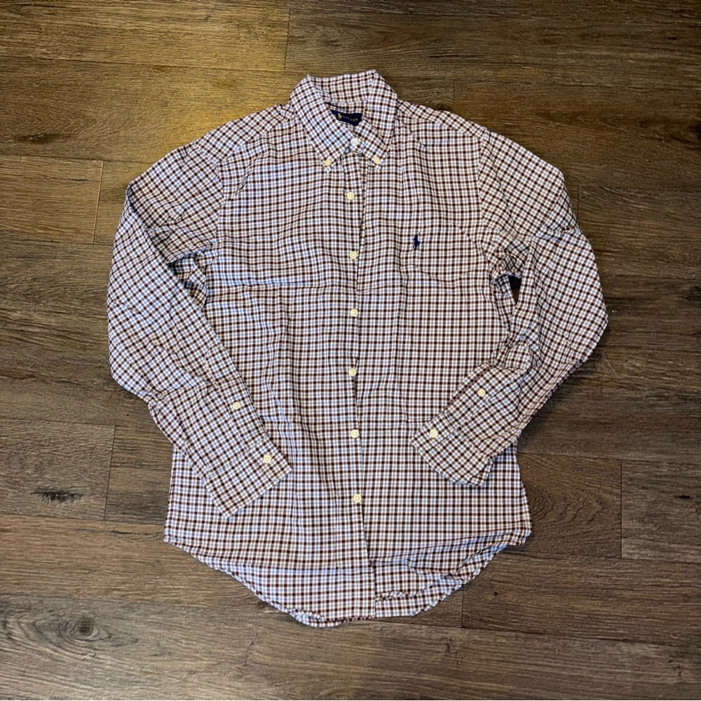 Ralph Lauren small Button-Down Plaid Shirt - Picture 2 of 6